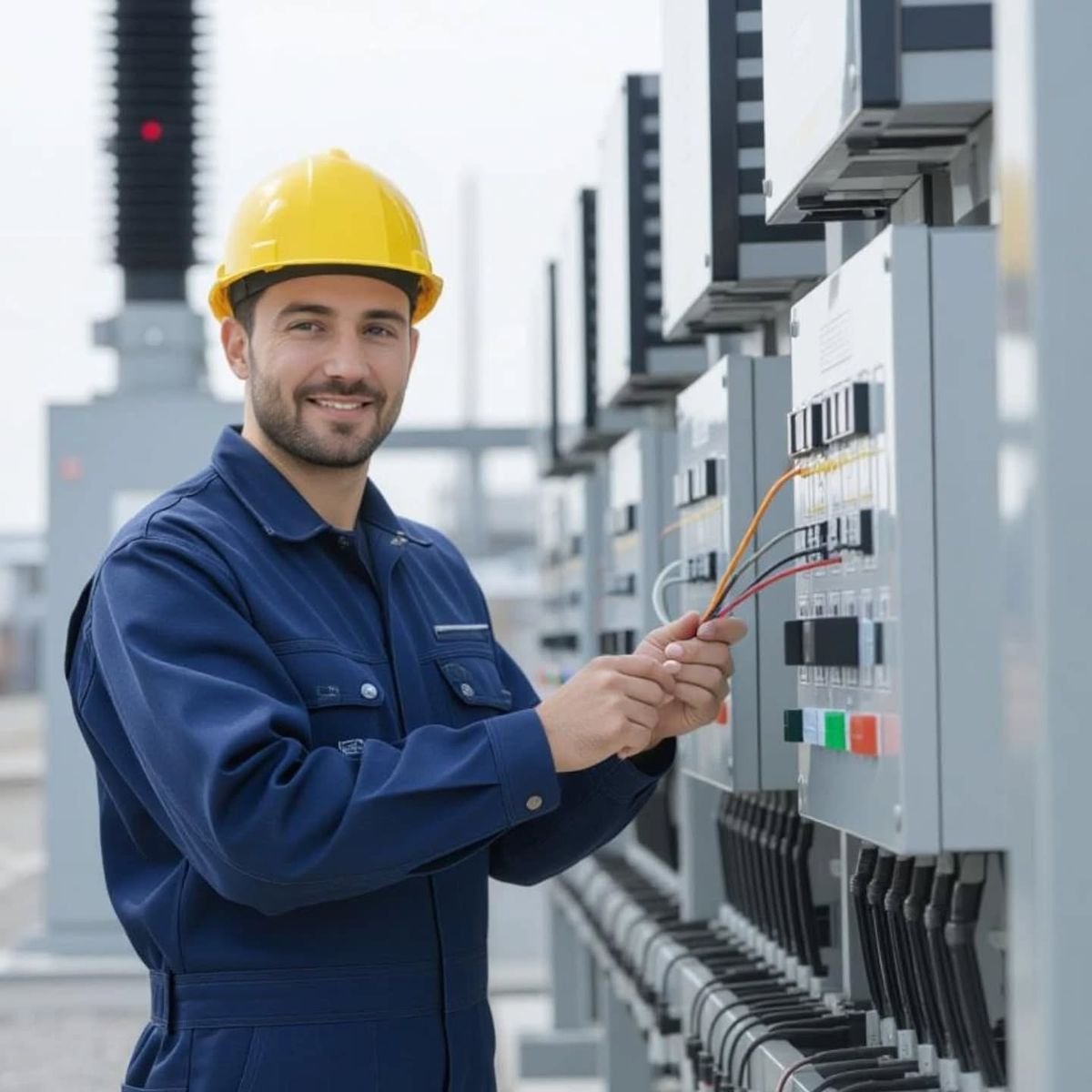 Indian electrician electrical panel installation